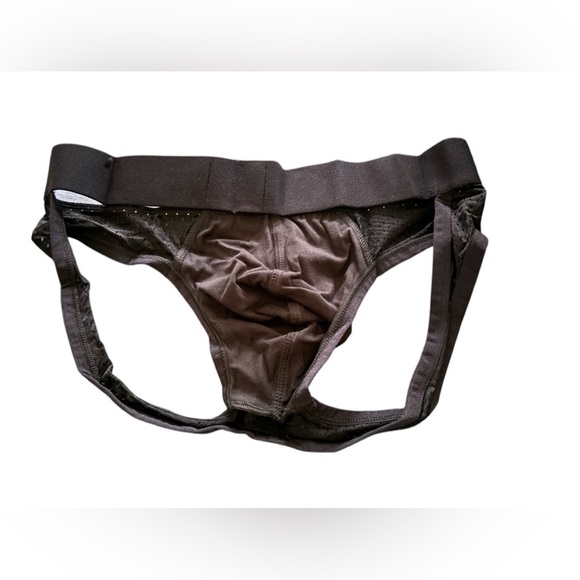SKYSPER Men's Jockstrap Breathable Mesh Jock Male Underwear Sz L Black New - Picture 5 of 5